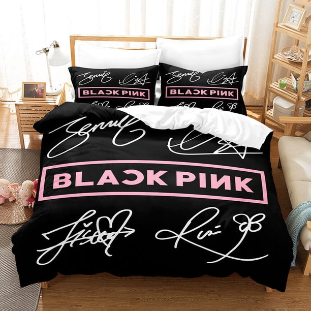BLACKPINK K-POP Duna Duvet Cover Bedding Set Pillowcase 3-Piece Bedding Set (1 Duvet Cover + 2 Pillow Shams)