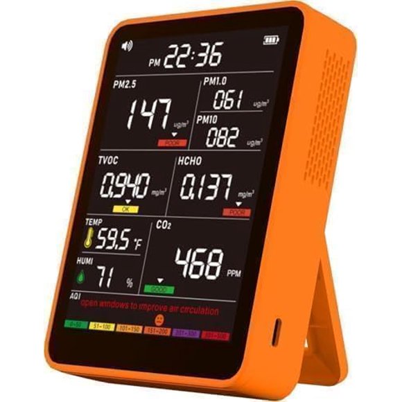 Monitor de Calidad del Aire MORPTRA 16 en 1 Portátil