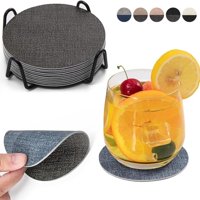 Aura Zeus - Set 4 Posavasos Ecocuero Antimanchas Impermeables 2 En 1