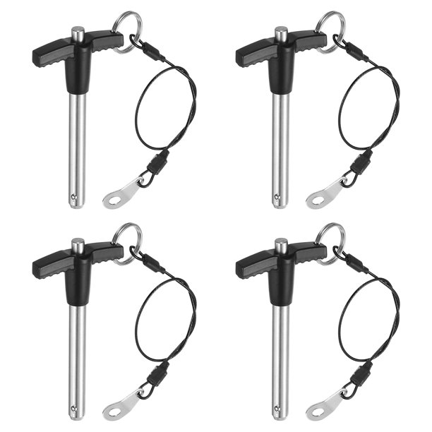 Uxcell 4 Paquete de Pasadores de Bloqueo en T 3.46" x 1.77" Longitud de Uso Pasador de Liberación Rápida de Botón de Acero Inoxidable