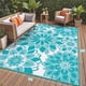 thumbnail image 3 of Alfombra exterior LOKHOM 183 x 274 cm impermeable reversible floral, 3 of 9