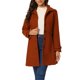 thumbnail image 1 of INSPIRE CHIC Abrigo Largo Clásico de Invierno para Mujer con Bolsillos S Rojo Ladrillo, 1 of 6