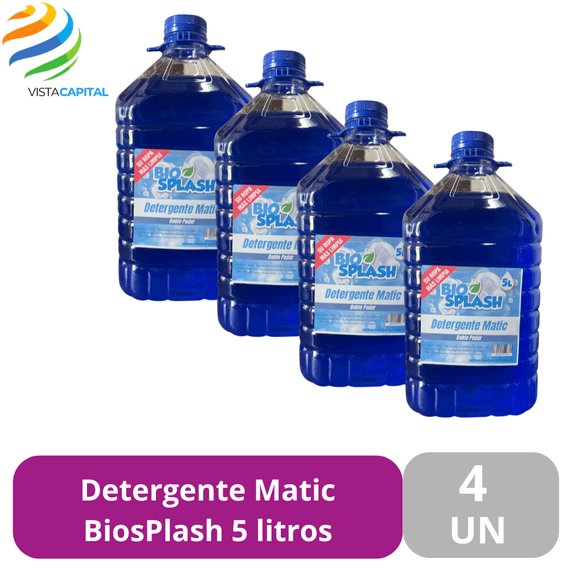Detergente Matic BiosPlash 5 litros 4 Unidades