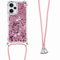 Funda Foxdock Para Xiaomi Poco F5 5G Con Cuerda Ajustable, Brillo Líquido, Protección Antigolpes Y Lente – Ideal Para Regalo