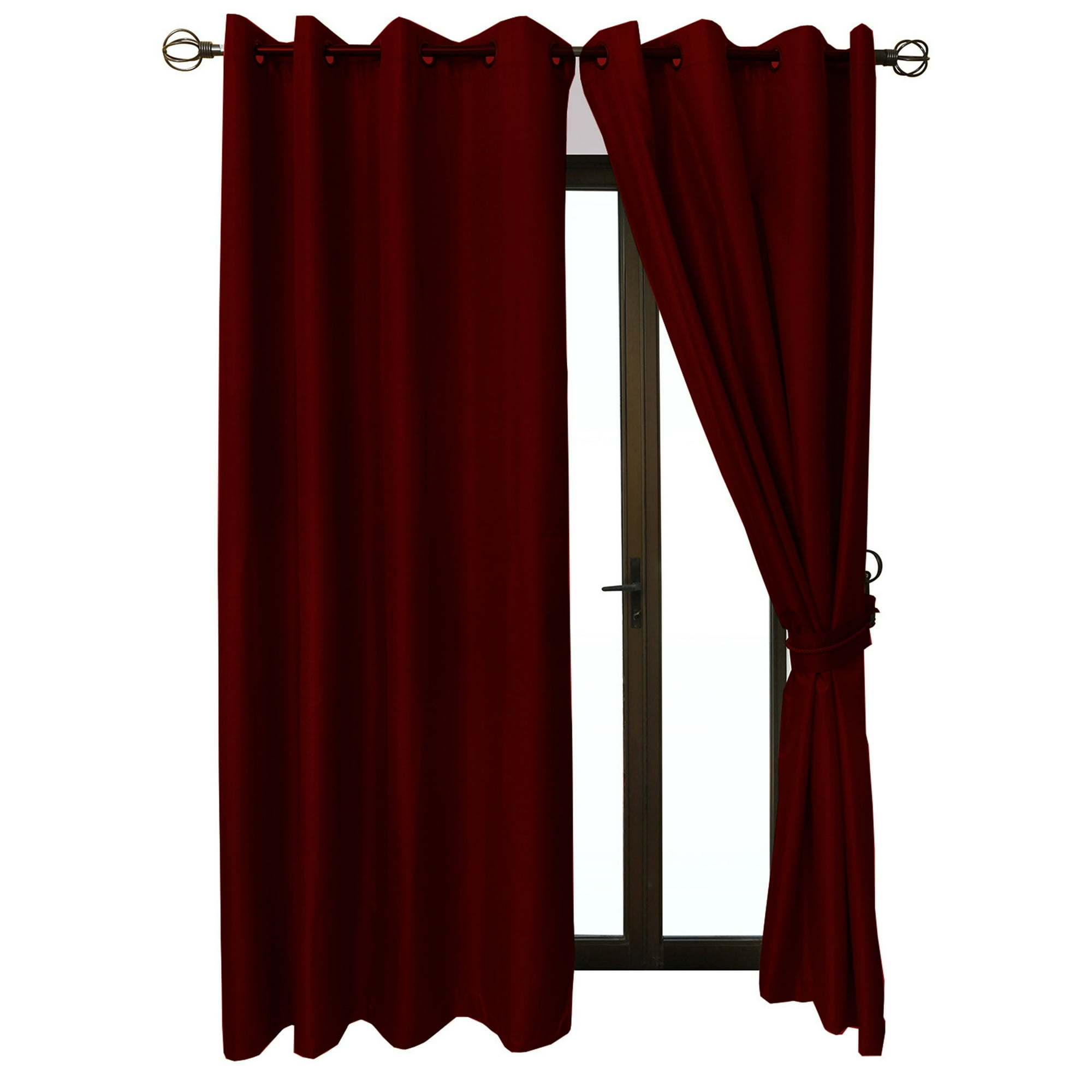 Mallorca - Set De Cortinas Blackout Con Argollas 6 Piezas Terracota