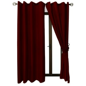 Mallorca - Set De Cortinas Blackout Con Argollas 6 Piezas Terracota