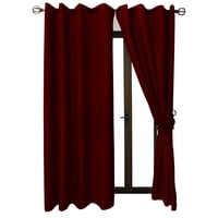 Mallorca - Set De Cortinas Blackout Con Argollas 6 Piezas Terracota