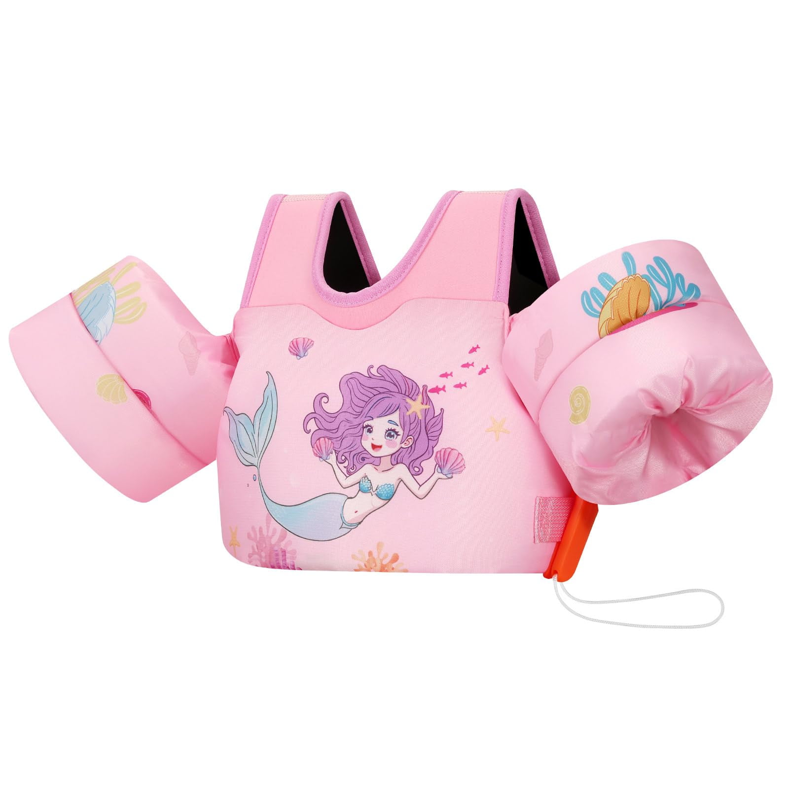 Chaleco De Natación Moko Para Niños Pequeños De 6 A 14 Kg Con Silbato De Emergencia