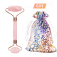 thumbnail image 1 of Natural Rose Quartz Jade Roller Gua Sha Set Facial Body Massager Roller Jade Stone Massage Set Face Lifting Beauty Massage Tools, 1 of 3