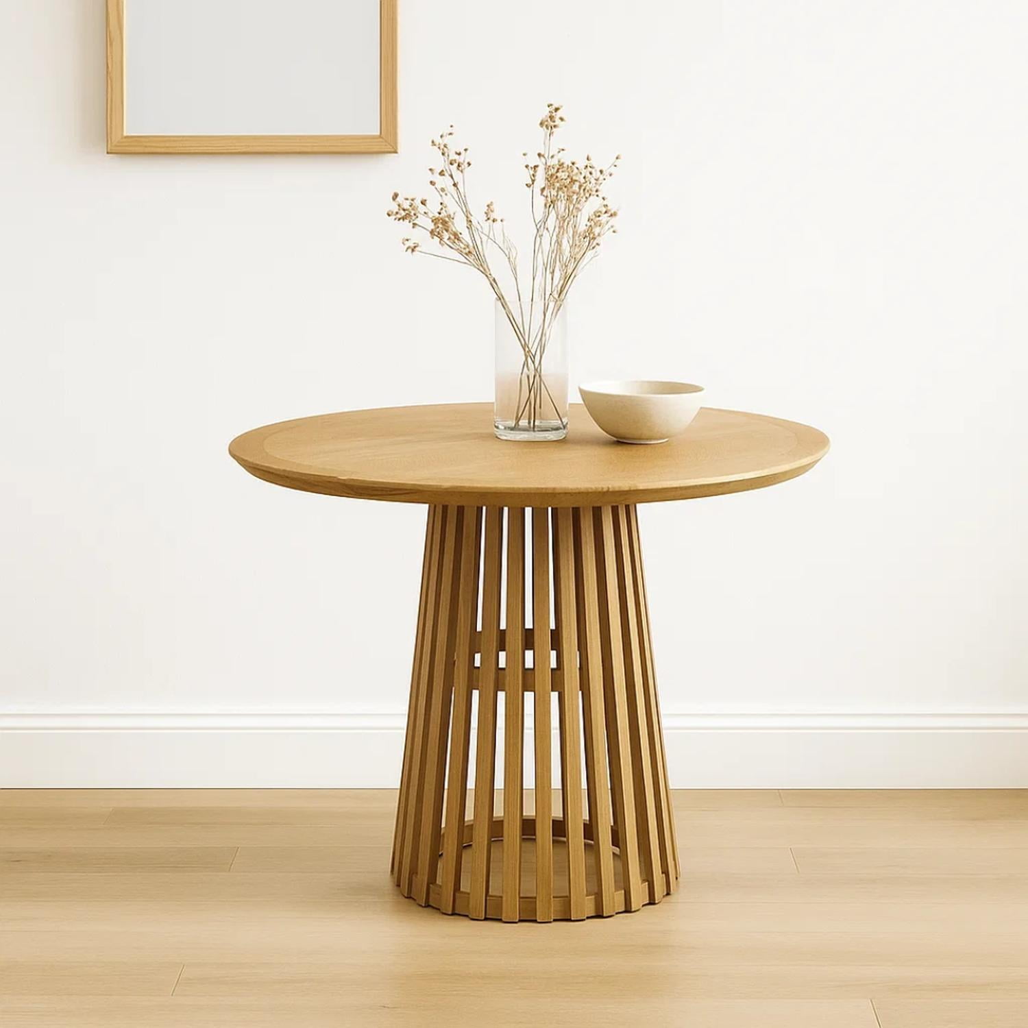 Pandalino - Mesa Redonda Konna D100 Cm | Madera Natural Cafe