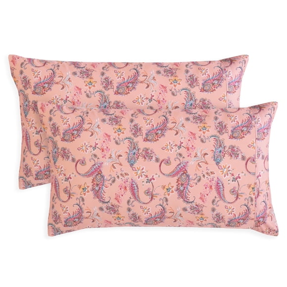 Fundas de almohada Elegant Comfort con estampado floral ultrasuave x2