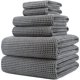thumbnail image 1 of POLYTE 430 GSM Poly Blend Microfiber Quick Dry Waffle Bath Towel Set, 1 of 3