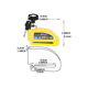 thumbnail image 3 of Candado Con Alarma Belug Freno Disco para moto  amarillo, 3 of 4