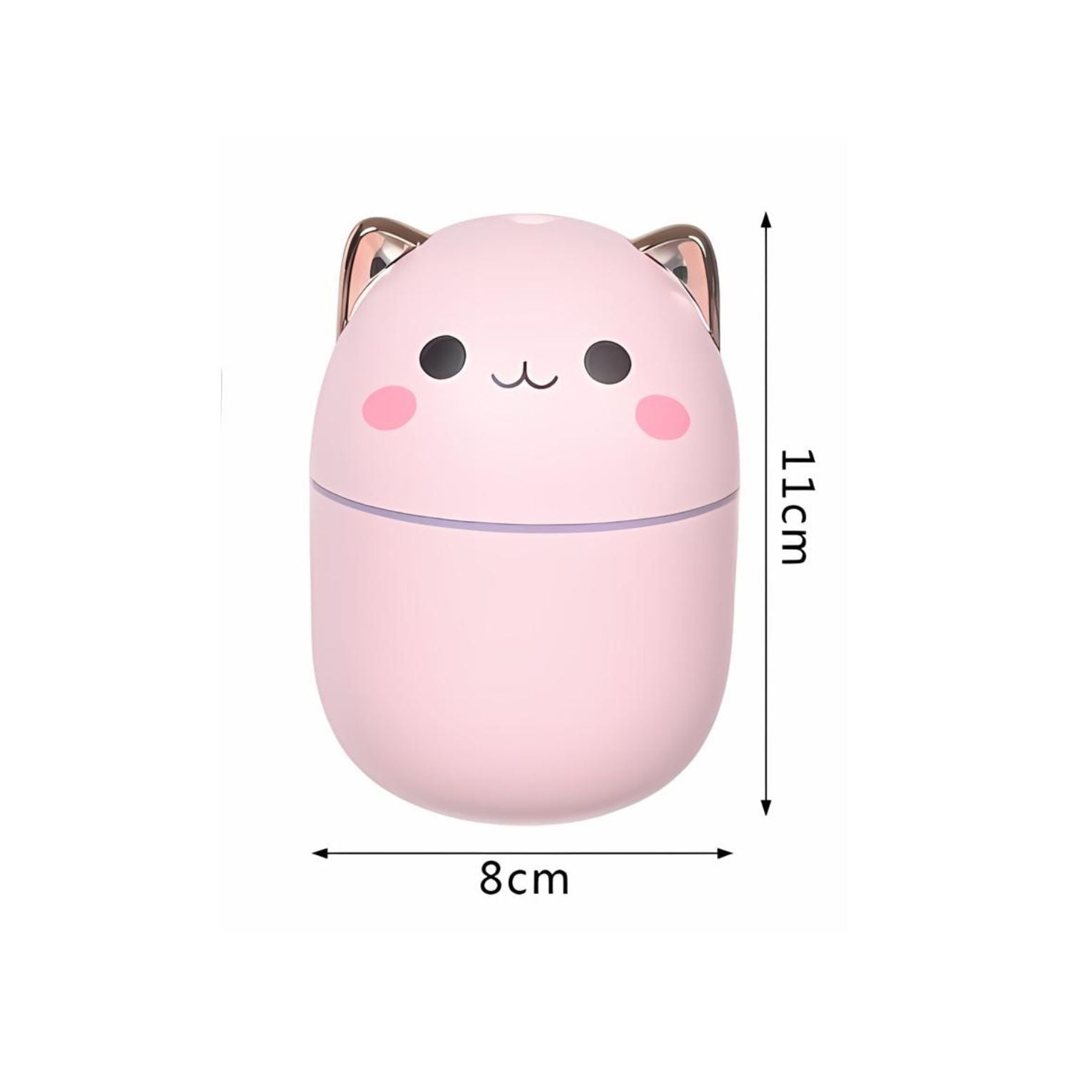 Disparo - Humidificador Diseño De Gato Color Rosa Luz Led Hogar