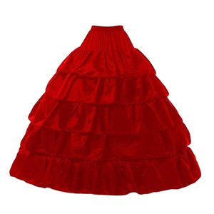 Bothyi - Enagua De Boda Con Cintura Elástica, Enaguas Para Fiesta, Color Rojo, 4 Aros