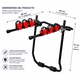 thumbnail image 5 of Porta 3 Bicicletas Universal EOLAND Soporte Trasero Auto Camioneta Enganche Maletero Rack Plegable 3 Bici Ciclismo, 5 of 6