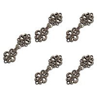 Magideal - 5 Piezas Broche Clásico Botón De Chal Cierre De Capa Clip Cardigan Fabricado En Aleación Con Diseño Vintage De Flor Adecuado Para Ropa Femenina Fiesta Bronce