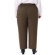 thumbnail image 3 of Agnes Orinda Pantalones Casuales de Negocios Rectos de Talla Grande para Mujer con Bolsillo 5X Café, de Talle Alto y Plisados para la Escuela, Universidad, Trabajo u Oficina, 3 of 5