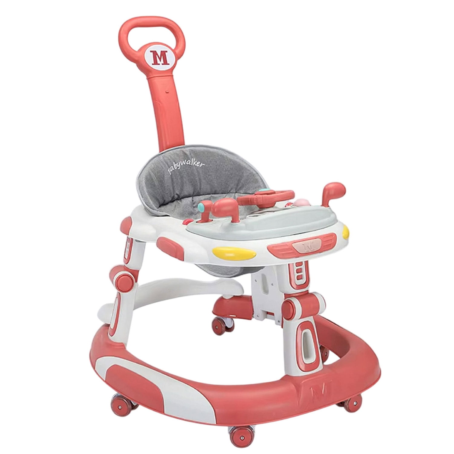 Mundo Online - Andador Caminadora Bebe Plegable Autito Con Sonido Fucsia