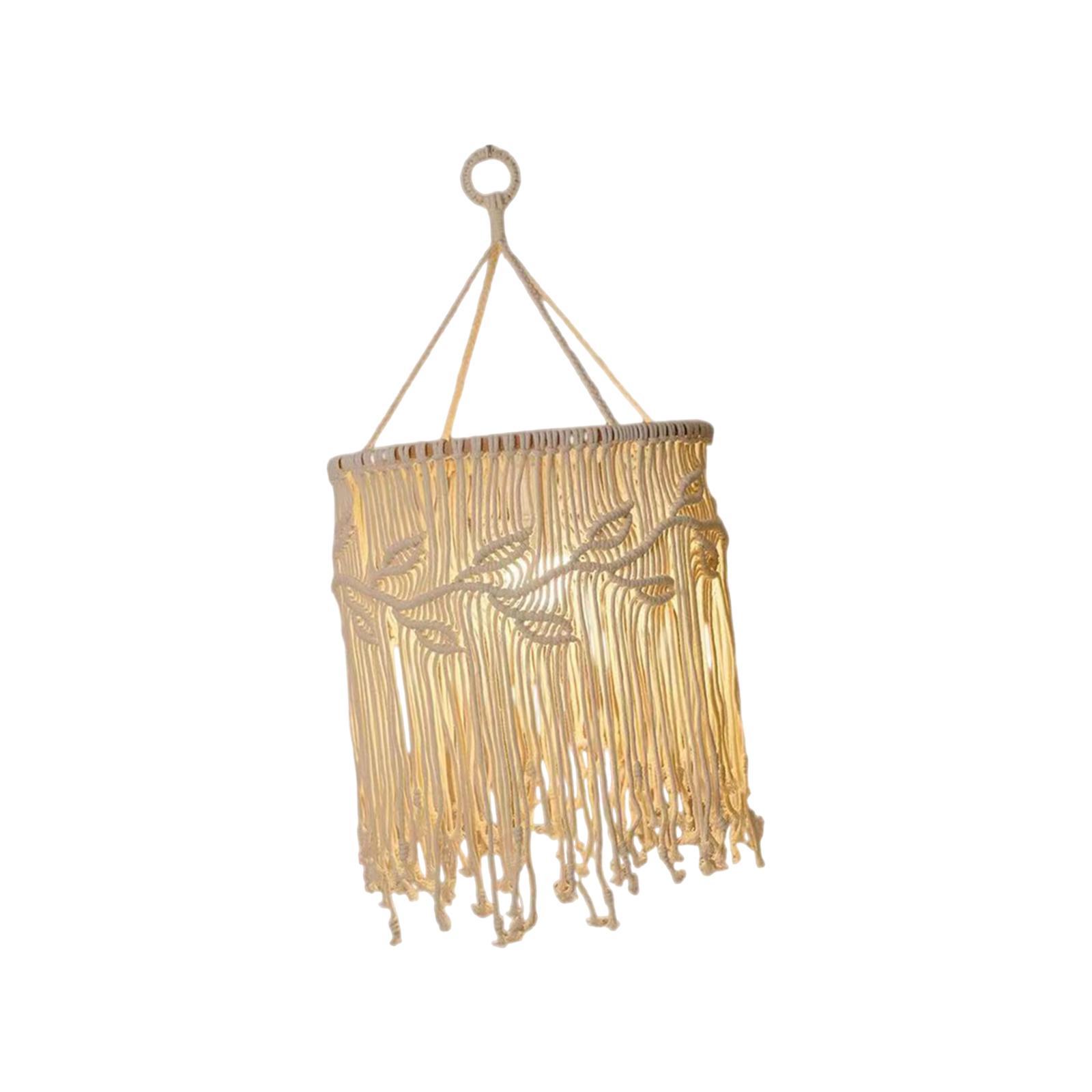 Magideal - Pantalla Tejida Para Lámpara Colgante, Decoración De Granja Estilo Bohemio, Decoración Del Hogar Tejida A Mano Para Dormitorio, Sala De Estar, Almacén 65Cmx25Cm