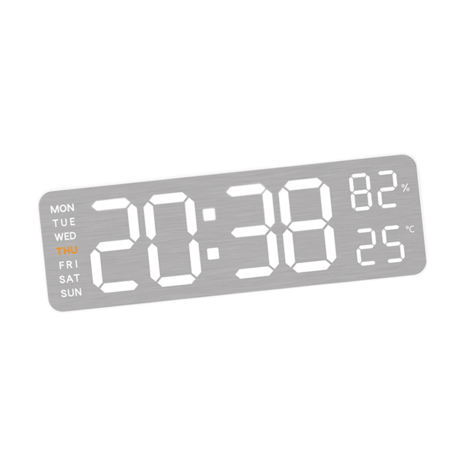 Bothyi - Reloj De Pared Digital Reloj De Escritorio Multiusos Para Sala De Estar, Sala De Estudio, Hogar, Concha Blanca