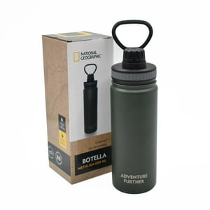 National Geographic - Botella Metálica Térmica Insulada 600Ml Verde Natgeo