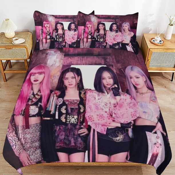 Blackpink Comfort Base Sleep Solution Strong Thread Feel Machine Clean Fabric Duvet Cover Sets Idea