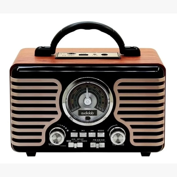 Radio Analógica Audiolab BTRETRO05 AM FM SW Bluetooth Portátil USB SD