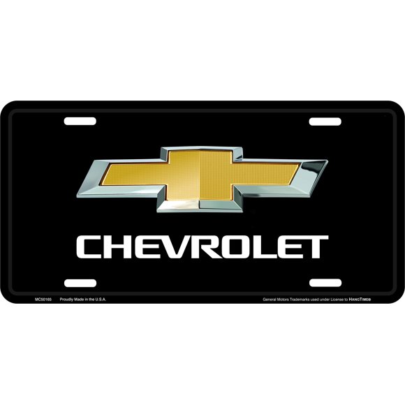Placa de matrícula Hangtime 15x30 cm Chevrolet con lazo