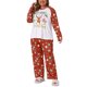 thumbnail image 4 of Agnes Orinda Conjuntos de Halloween para Mujeres Talla Grande 2 Piezas Pijama Navideño Suave Ropa de Dormir Top de Manga Larga y Pantalones Capri Conjunto de Pijamas 1X Blanco Rojo, 4 of 6