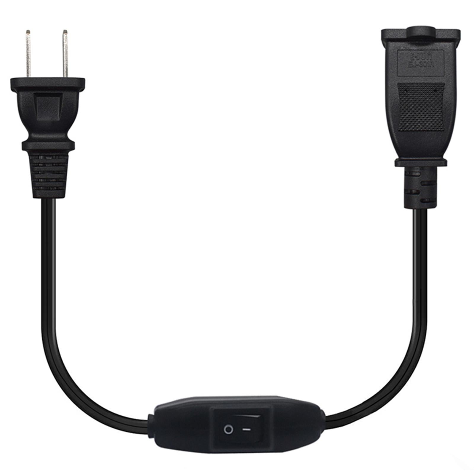 Bothyi - Cable De Extensión Polarizado De 2 Puntas Con Interruptor Para Lámparas Adaptadores De Corriente