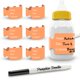 thumbnail image 1 of Etiquetas reutilizables para biberones Pumpkin Doodle, diseño de calabaza, paquete de 6, 1 of 8