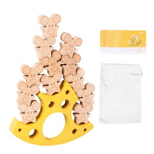 Magideal - Juego De Bloques De Madera, Rompecabezas De Actividades De Juguete, Bloques De Equilibrio Preescolar, Bloques De Construcción De Equilibrio Para Niños