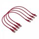 thumbnail image 3 of CPR-05-4. LINKMADE Lote de 4 latiguillos de red RJ45 de 50 cm, categoría 5E, color rojo, cubierta LSZH, cable multifilar moldeado., 3 of 4