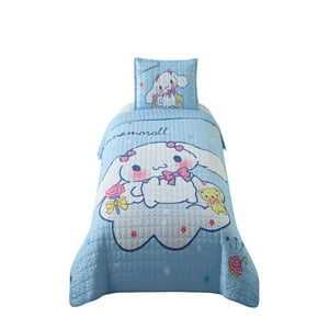 Genérico - Cubrecama Quilt De Verano Infantil Niña Celeste