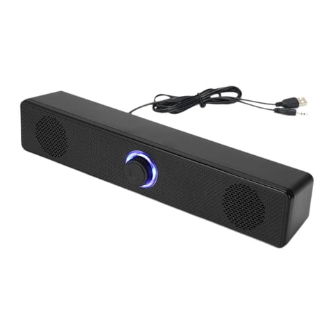 Magideal - Altavoz Con Cable Para Ordenador, Barra De Sonido Portátil Con Entrada Auxiliar De 3,5Mm, Estéreo, Alimentado Por Usb, Para Escritorio, Portátil, Pc Y
