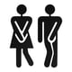 thumbnail image 2 of Letrero De Baño De 15cm Para Hombres Y Mujeres, Letreros De Puerta De Acero Inoxidable Para Centros Comerciales, Color Negro, 2 of 5
