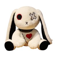 Bothyi - Colección De Peluches De Conejos Locos Dibujos Animados Encantadores Terribles Para Pascua Halloween 25 Cm Blanco