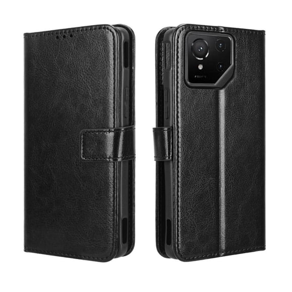 Funda tipo libro para Asus ROG Phone 9 Pro, cartera todo‑en‑uno, funda multifuncional con tarjetero y correa de muñeca desmontable