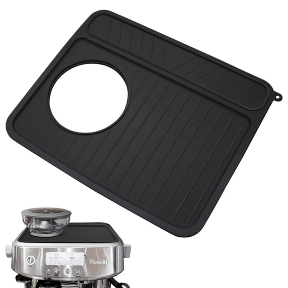 Tapete de café para Breville 878/881 Espresso Tamper Mat, color negro