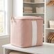 thumbnail image 2 of REGALWOVEN 1 Paquete de Almacenamiento de Ropa, Bolsa de Almacenamiento con Ventana, Bolsa de Mudanza para Edredón, Organizadores de Armario y Almacenamiento con Asas Rosa 19.7*18.1*18.1in, 2 of 6