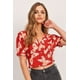 thumbnail image 1 of CCWHOLESALESCLOTHINGS Blusa Roja con Espalda Fruncida y Cintura Fruncida, Talla M para Mujer, 1 of 5