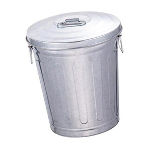 Bothyi - Cubo De Basura Metálico Para Exterior, Diseño Rústico Vintage Resistente Con Tapa Hermética, Redondo, 23 L