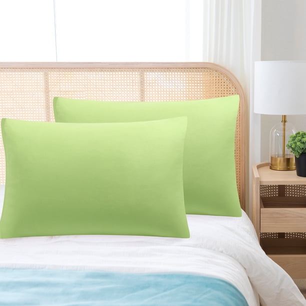 REGALWOVEN 1800 Microfibra Transpirable Fundas de Almohada con Cremallera Juego de 2, No Estándar Salvia 14"x20"