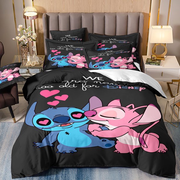 Stitch Quilt Cover Cartoon Stitch Bedding Set Anime Duveted Bedroom Decoration Children Holiday Gift Single Double Bed Sheets