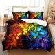 thumbnail image 1 of Blue Oil Painting Butterfly White Quilt Duvet Cover Set Children 3-Piece Bedding Set, 1 of 4