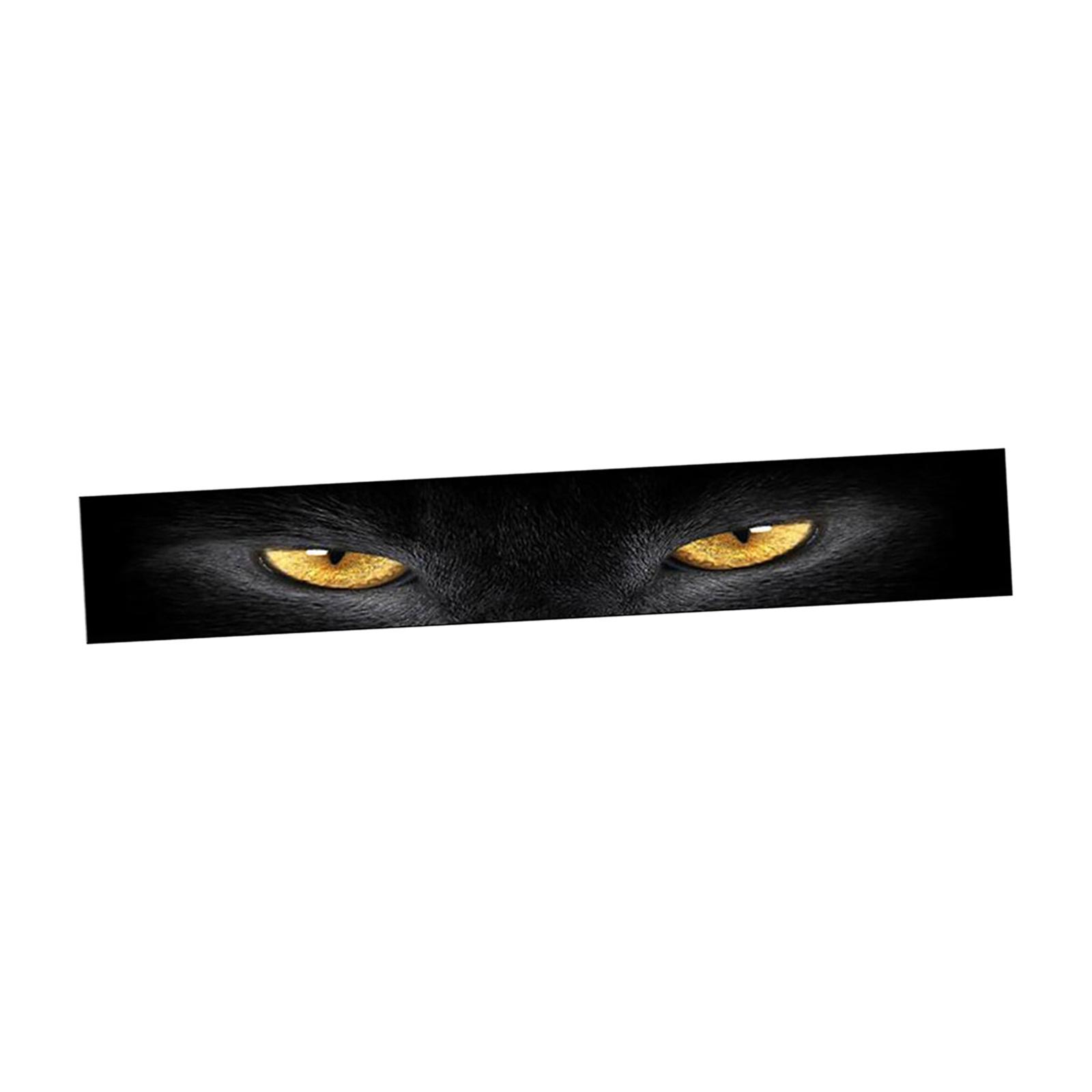 Ioensy - Creative Eyes Pegatinas Para Parabrisas Delantero Tiras De Visera Diseño De Ojos Ojos De Gato Amarillo