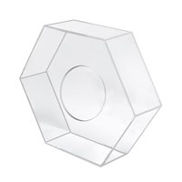 Bothyi - Soporte De Pastel De Acrílico Transparente, Nivel De Pastel Hexagonal Para Exhibición De Boda, Comida, Cumpleaños, 20Cm X 25Cm