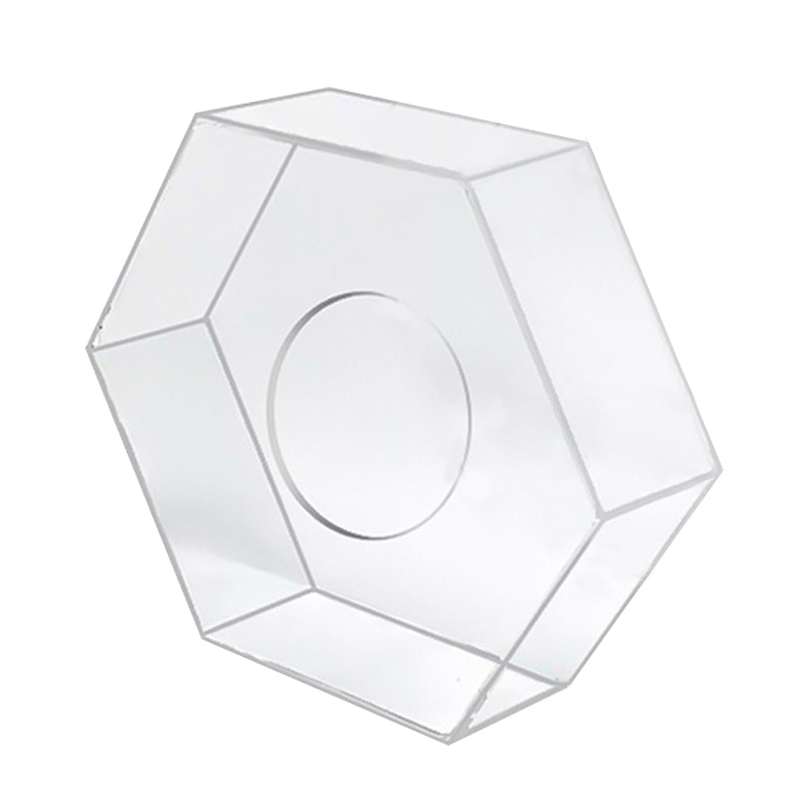 Bothyi - Soporte De Pastel De Acrílico Transparente, Nivel De Pastel Hexagonal Para Exhibición De Boda, Comida, Cumpleaños, 20cm X 25cm