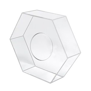 Bothyi - Soporte De Pastel De Acrílico Transparente, Nivel De Pastel Hexagonal Para Exhibición De Boda, Comida, Cumpleaños, 20Cm X 25Cm